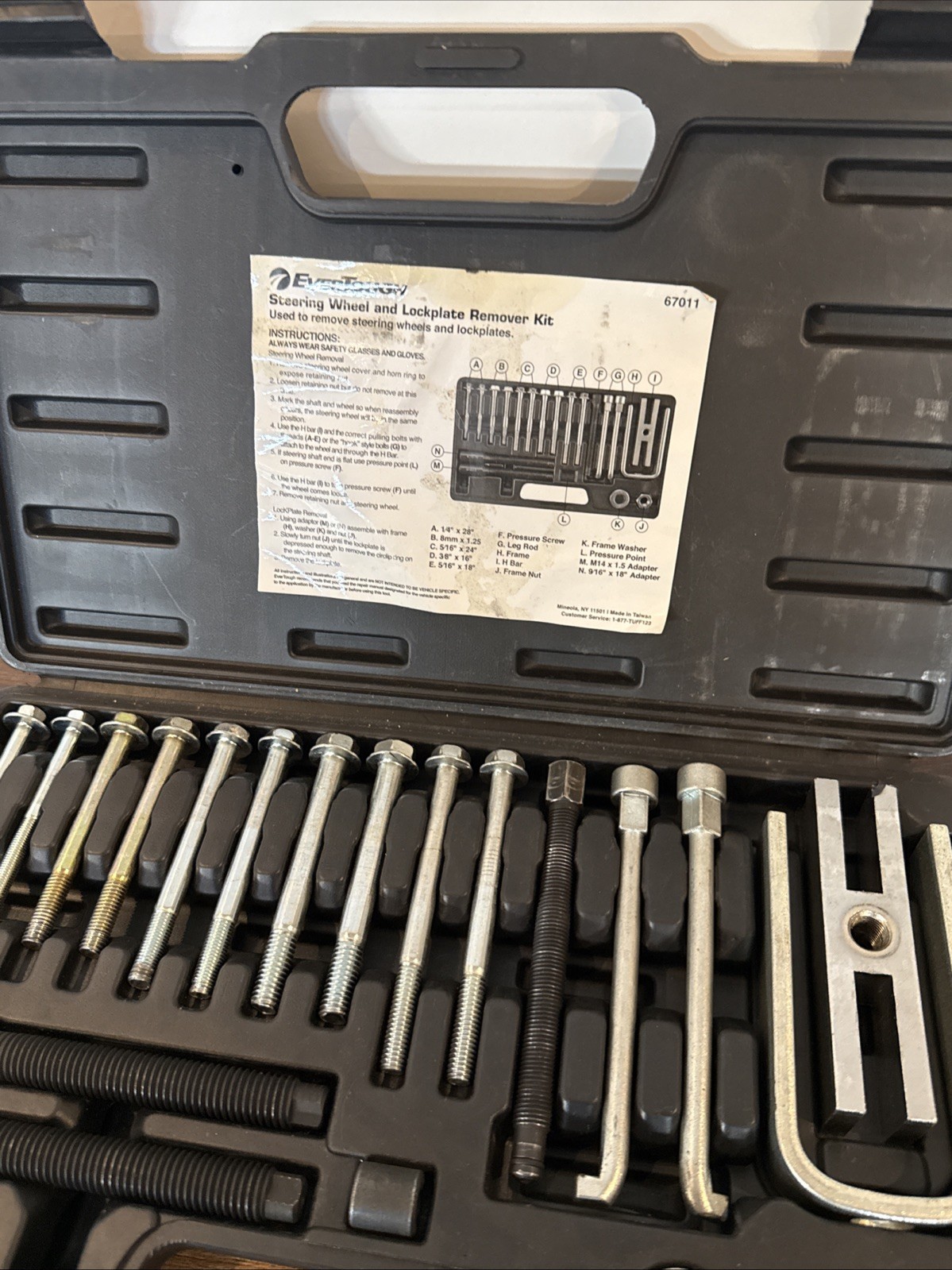 Evertough 67011 Steering Wheel Puller and Lockplate Remover Kit #2