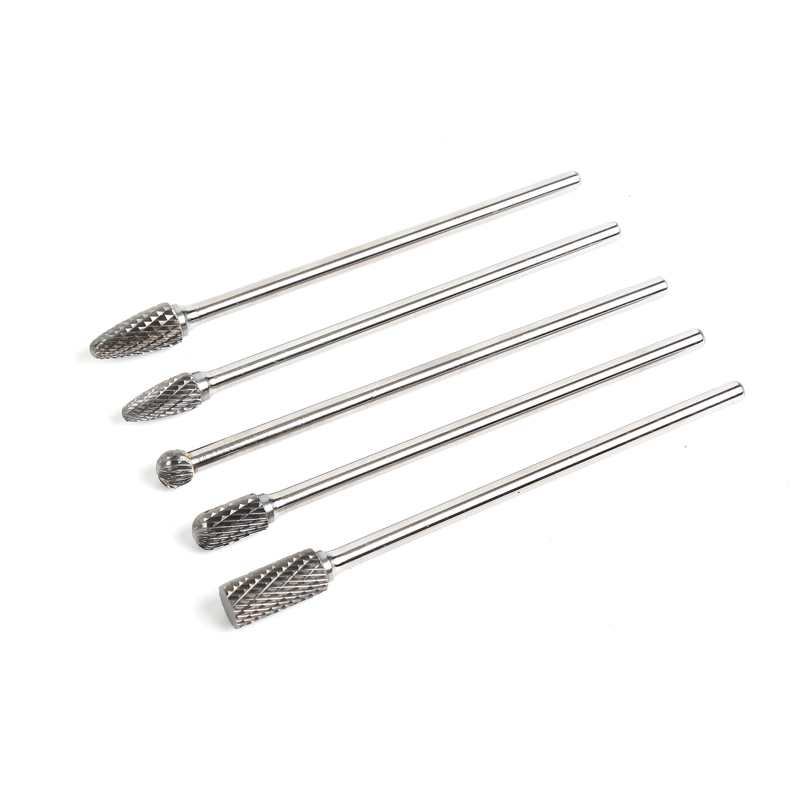 1/4″ Die Grinder Bits 5pcs Extra Long Carbide Burrs Set Shank Carbide Double Cut