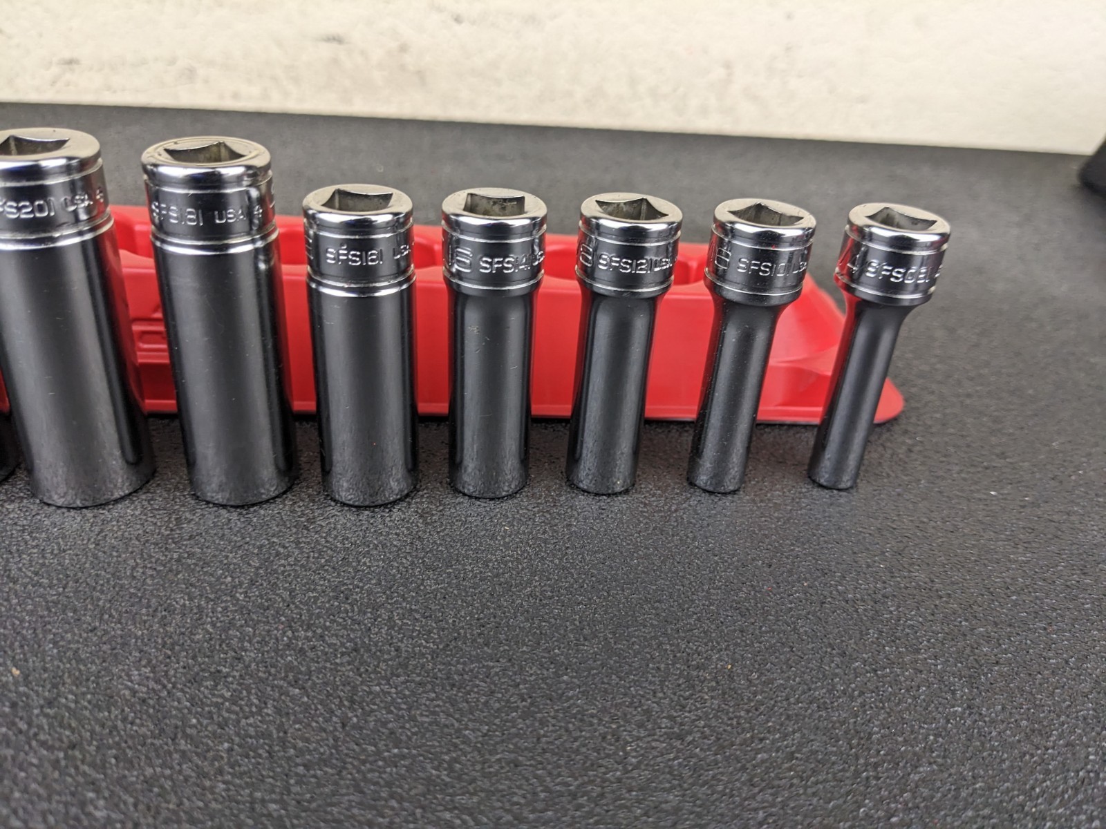 #bp400 Snap-on 211SFSY 1/4″ 7/8″ SAE 11-Piece 3/8″ Drive 6-Point Deep Socket Set
