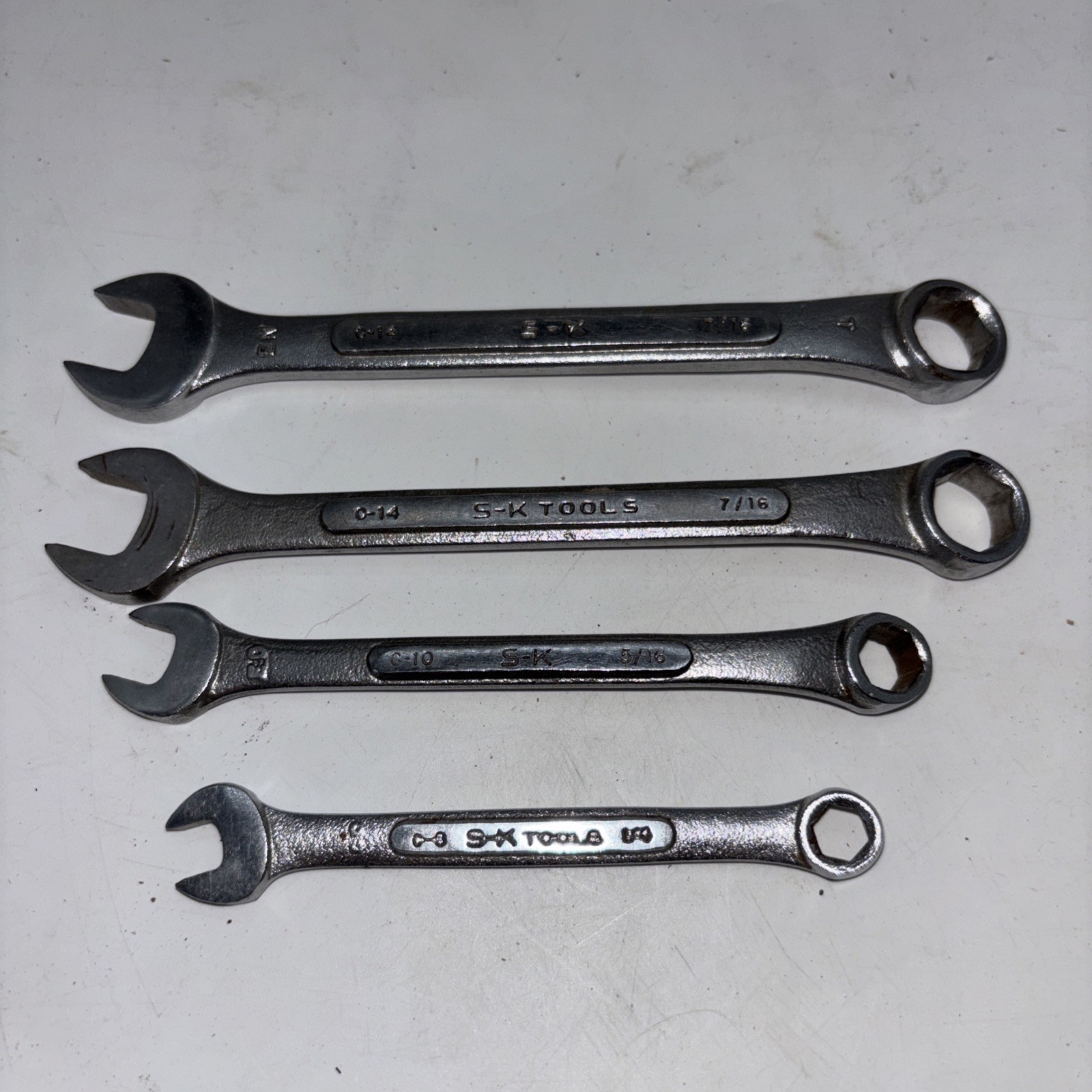 54 Pc Lot S-K Tools Open End Combo Wrenches SAE C-14-14-10-8 USA