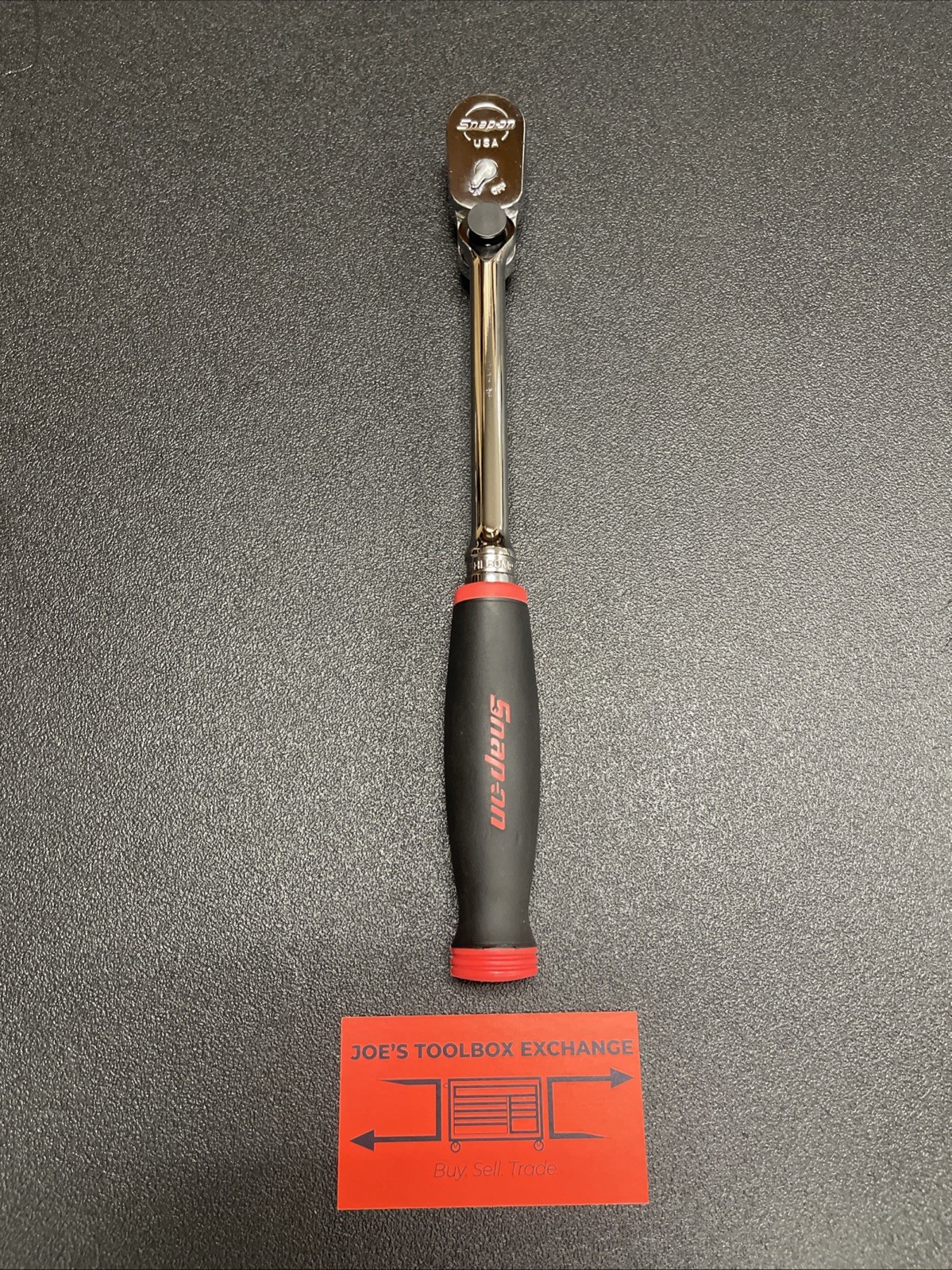Snap-on Tools USA NEW RED 3/8″ Soft Grip Long Multi-Position Ratchet FHL80MP