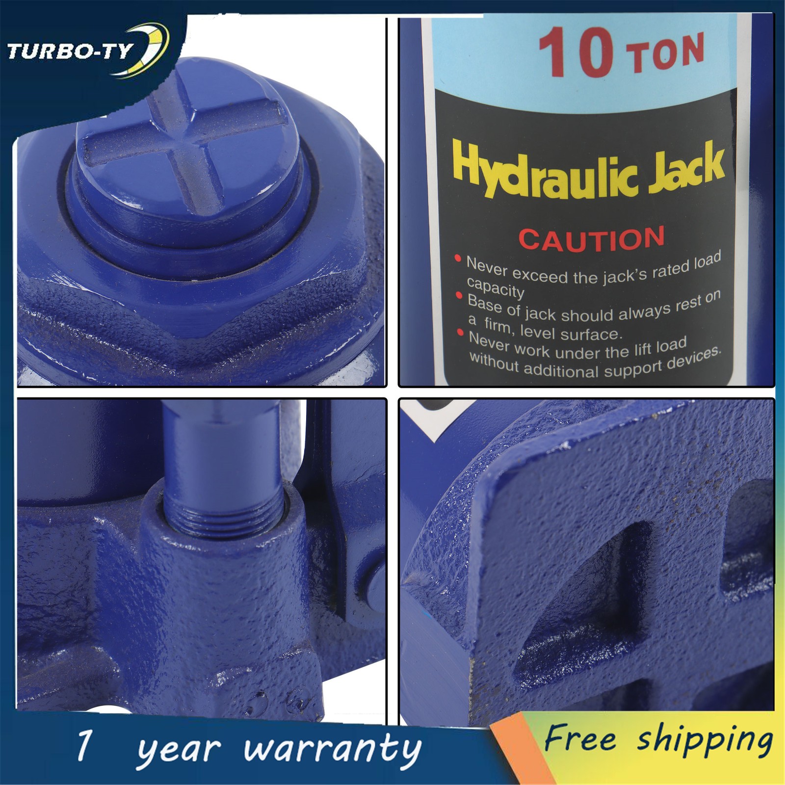 Welded Hydraulic Car Bottle Jack for Auto Repair and House Lift 10 Ton