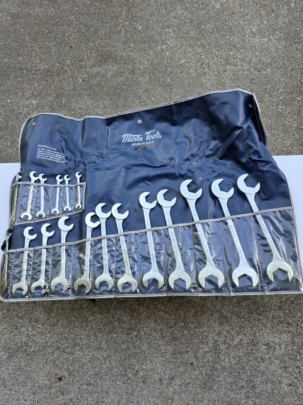 Martin Tools 18 pc Open End Wrench Set SAE Double Ended Steel 11/32″-1-1/2 in