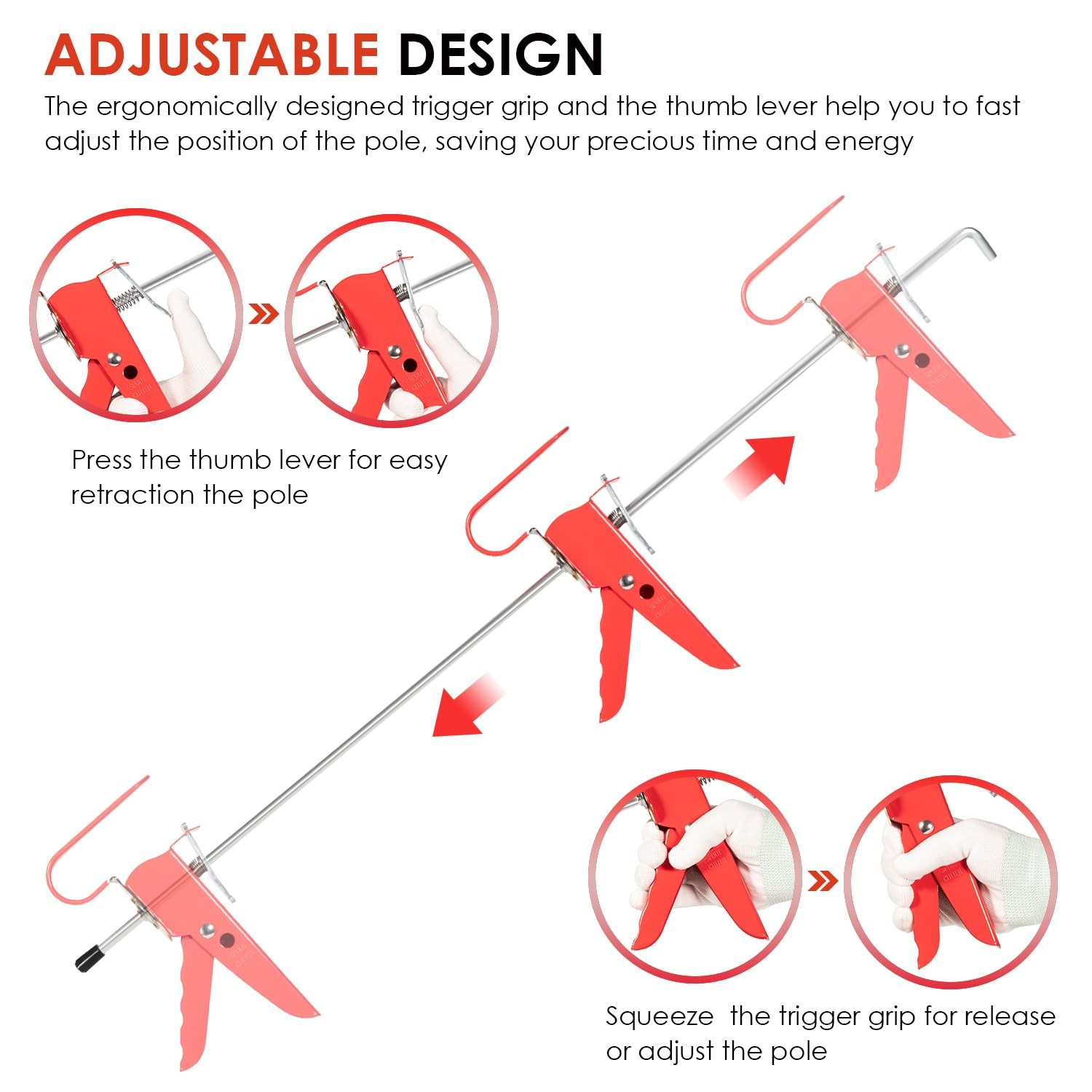 36″ Adjustable Pedal Depressor Tool,THE393 Brake Pedal Depressor for Car Testing