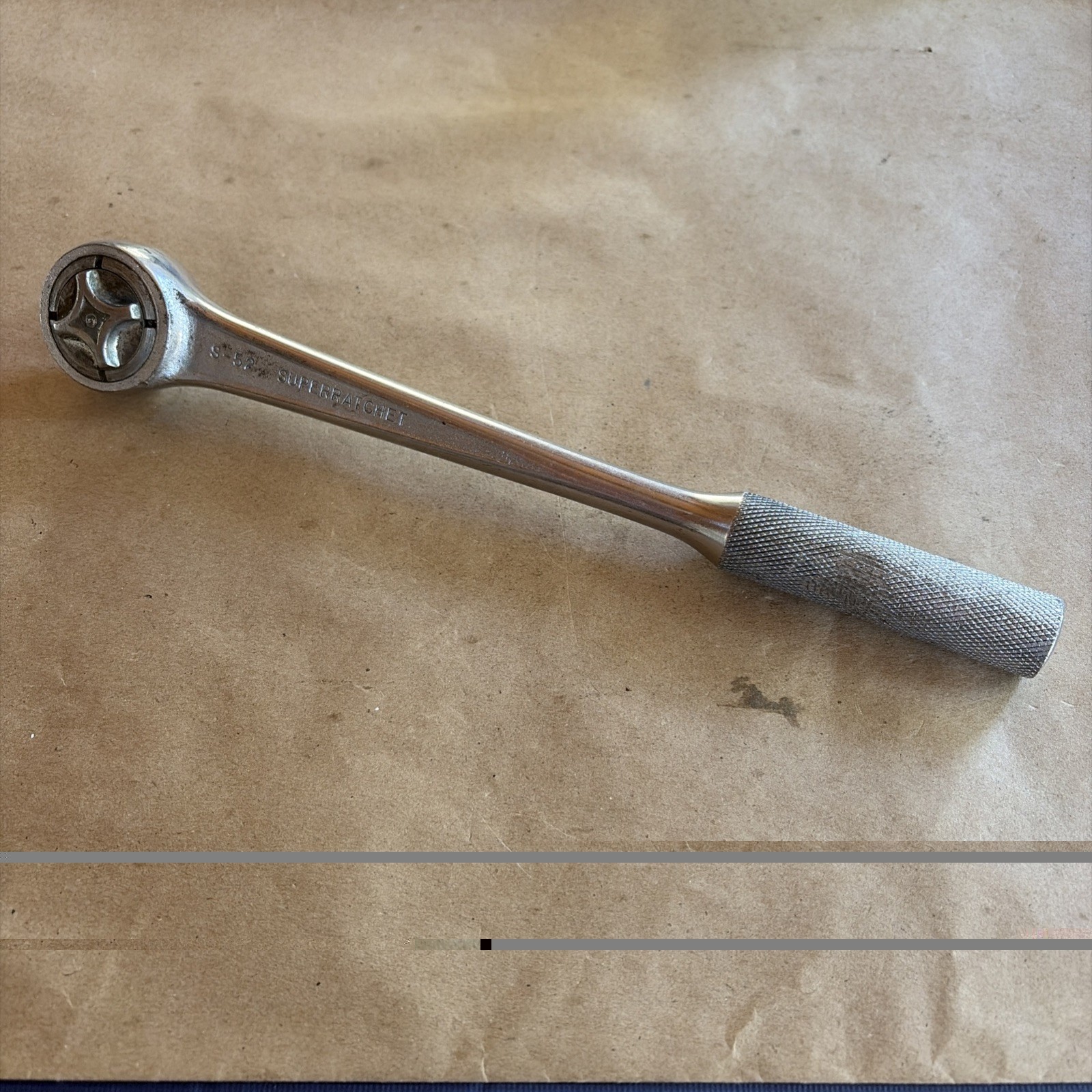 Vintage J.H. Williams No. S-52 Superratchet 1/2″ Drive 11″ With Knurled Handle