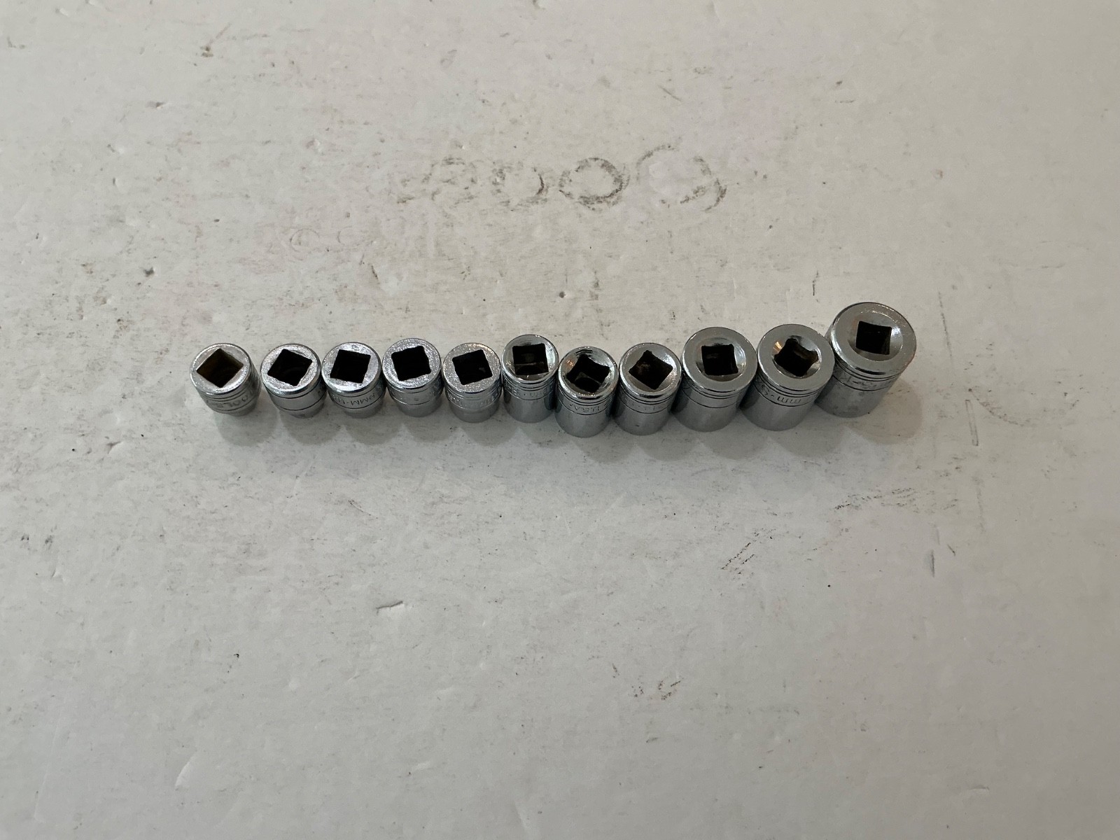 SK S-K Tools 11 Pc Shallow 6 pt Metric Socket Set, 7-19mm 3/8″ Drive USA made