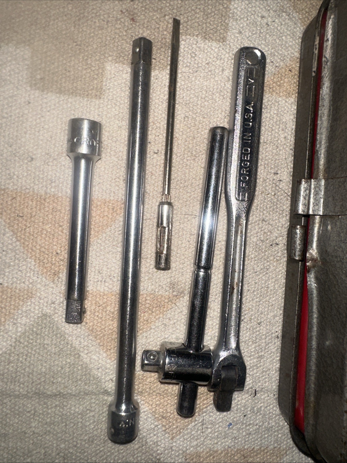Craftsman Vintage 1/4 Drive Socket Set, Metal Box Original Condition