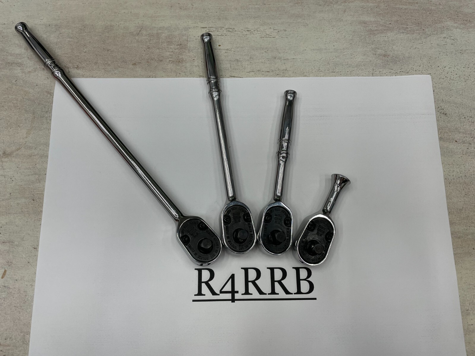 Snap-on Tools USA NEW 4pc 1/4″ Drive Fine Tooth Chrome Handle Ratchet Lot Set