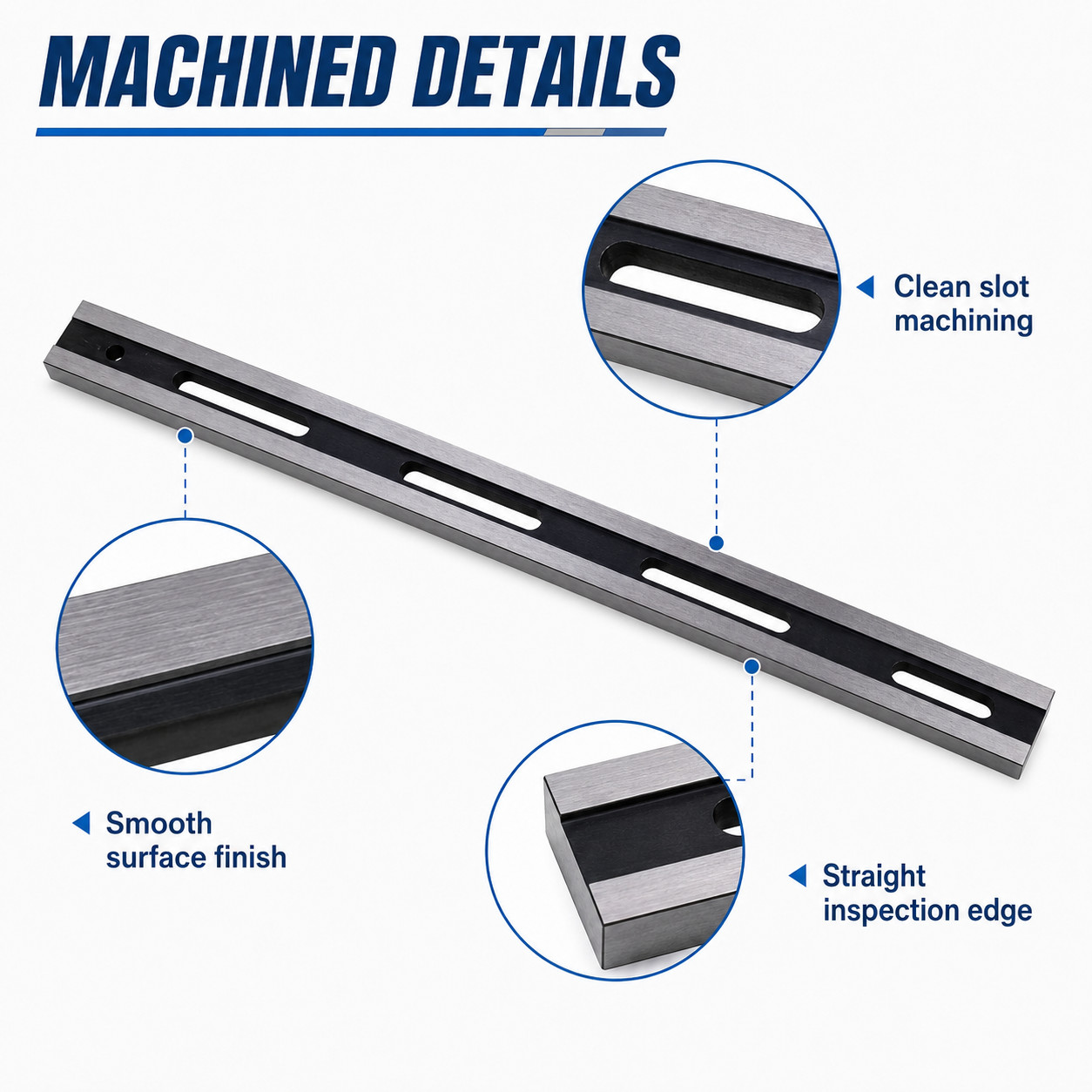 23.6 Inch Precision Straight Edge Tool Cylinder Head Engine Block Flatness Check