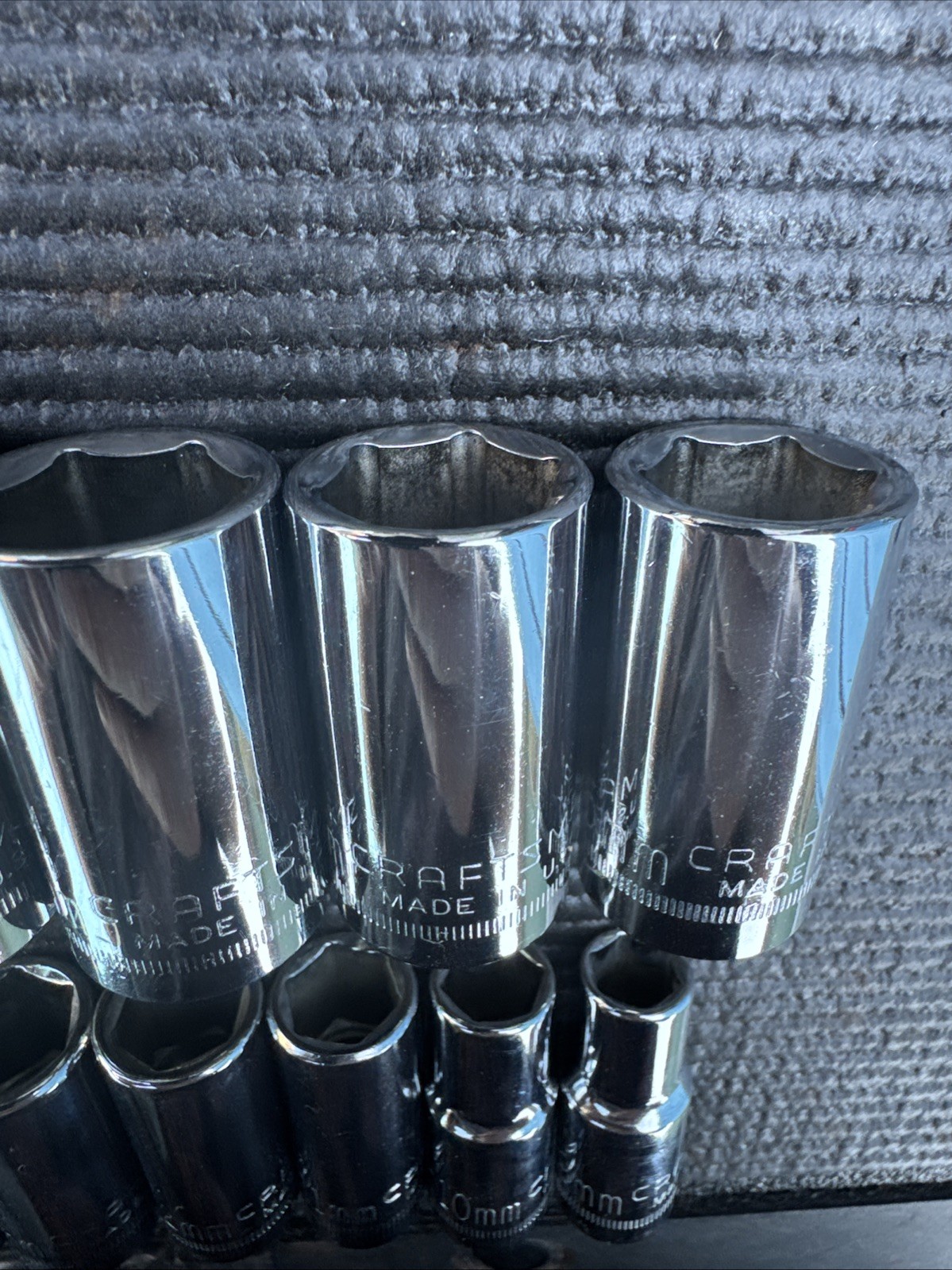Rare Sears Craftsman USA Nos Metric Midlength Socket Catalog Set 11Pc 9-19mm 3/8