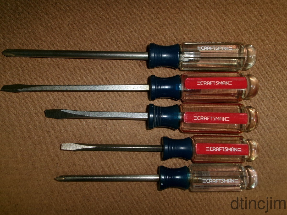 Craftsman 5 Piece Flat Blade and Phillips Screwdriver Set