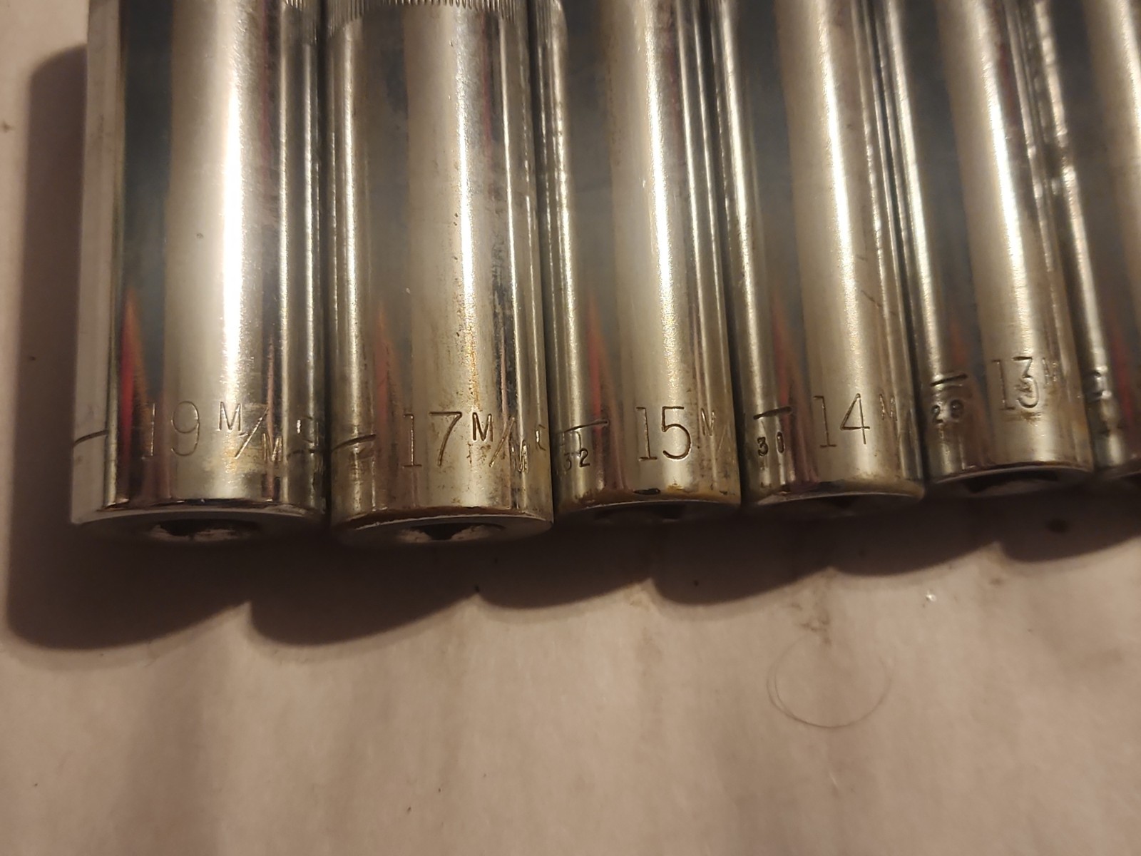 Craftsman V-Series 3/8-inch Drive 6-Point Metric Deep Socket Set Of 9 9-19mm