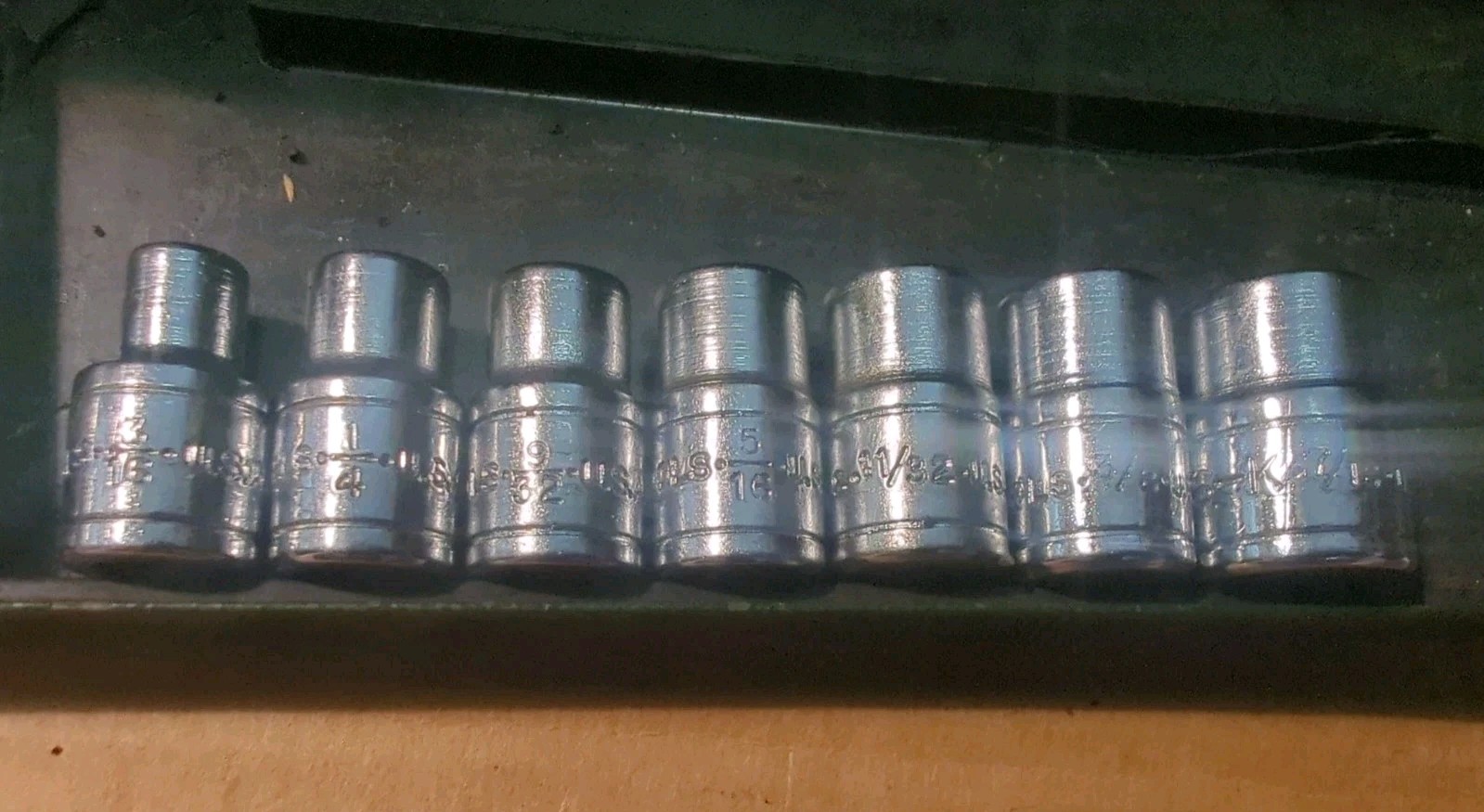 Nice Vintage SK Tools USA 1/4” Drive Socket Set Sae Deep Shallow 19pcs S-K