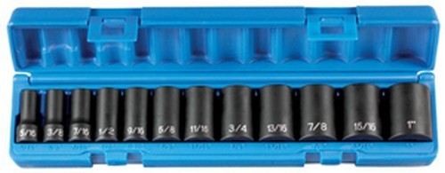 Grey Pneumatic 1213SD 3/8″ Dr.SAE 12 Piece Semi-Deep Socket Set