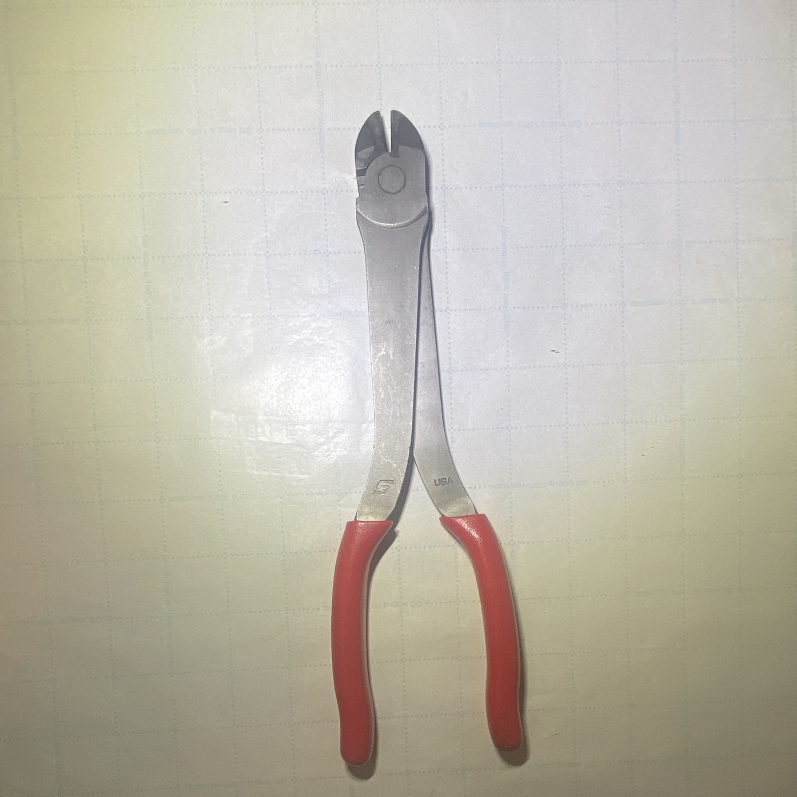 Snap-on 312CF 7in Diagonal Cutting Pliers/Nippers Non-Slip Grip Red/Silver
