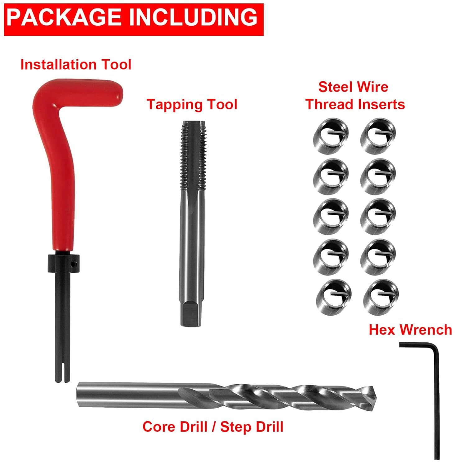 Head Thread Bolt Repair Tool Kit M11.5mm x 1.5 for Honda B16 Engine, Toyota 1420