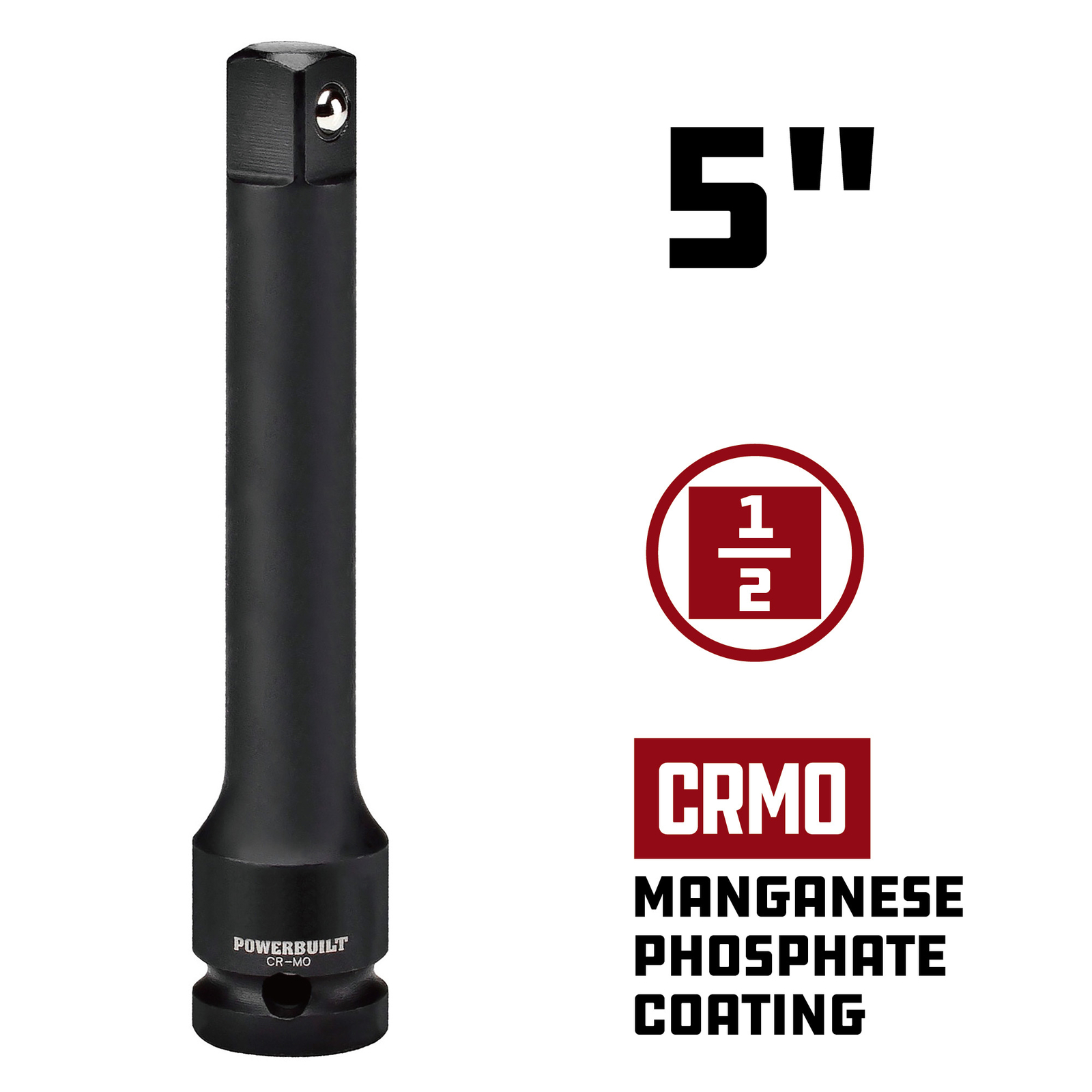 Powerbuilt 1/2 Inch Drive 5 Inch Impact Extension – 647098