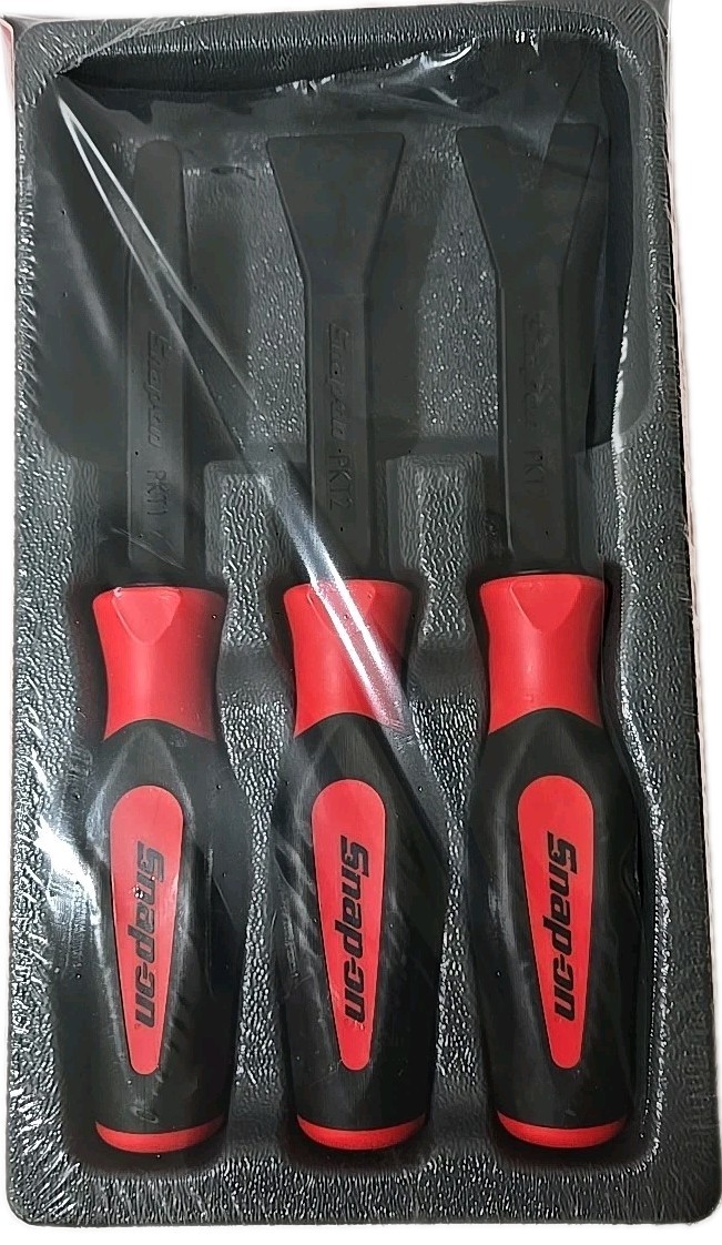 Snap On Tools 3pcs Trim PRY Tool Set Non -marring Instinct Handle PKSGT300BR NEW