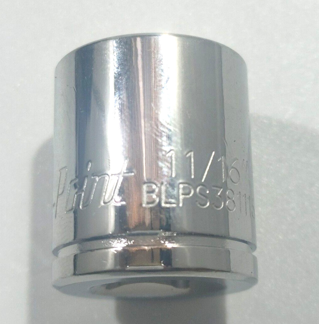 BLUE POINT BLPS381116, 3/8″ DRIVE, 11/16″ SOCKET, SHALLOW, 6 POINT *NEW/UNUSED*