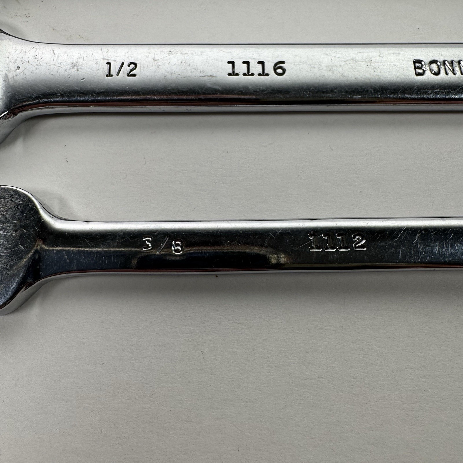Vintage Bonney USA Combination Wrench Lot 8 SAE 3/8-15/16 Made in USA