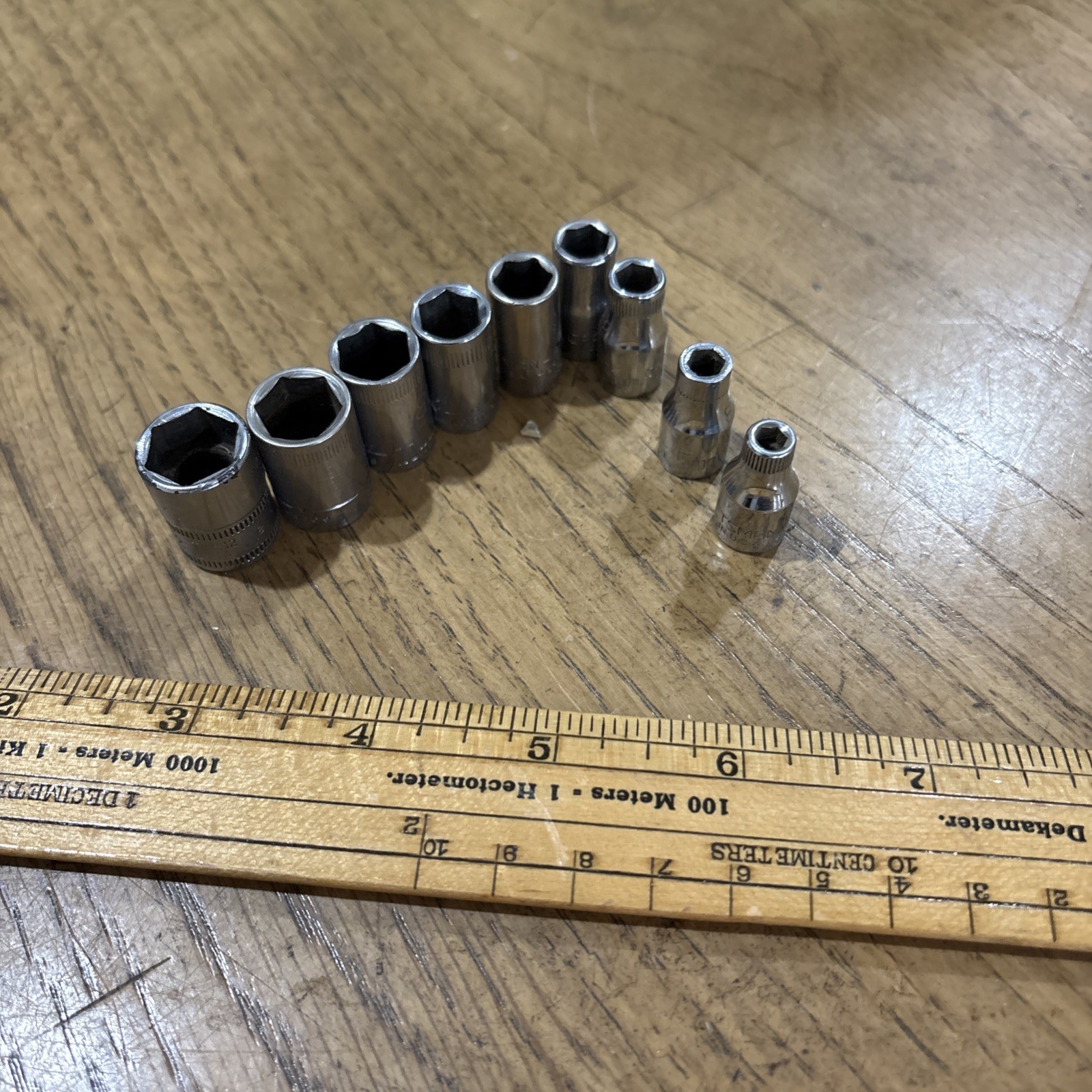 1/4” Dr Metric Socket Set 4-11mm Craftsman + 12mm Snap-on