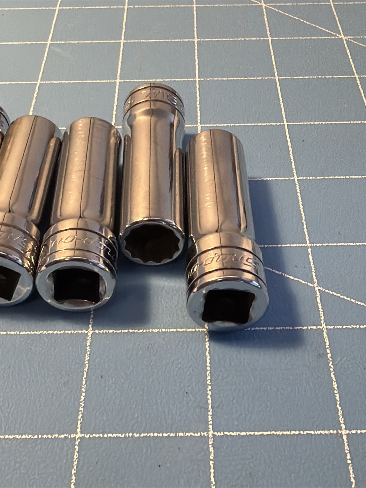 Snap On Tools SF141 3/8″ Drive 12 Point 7/16″ Deep Chrome Socket U get 1 of 6