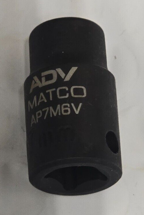 MATCO TOOLS «ADV» AP7M6V, 1/4″ DRIVE, 7MM. IMPACT SOCKET, SHALLOW, 6 POINT.