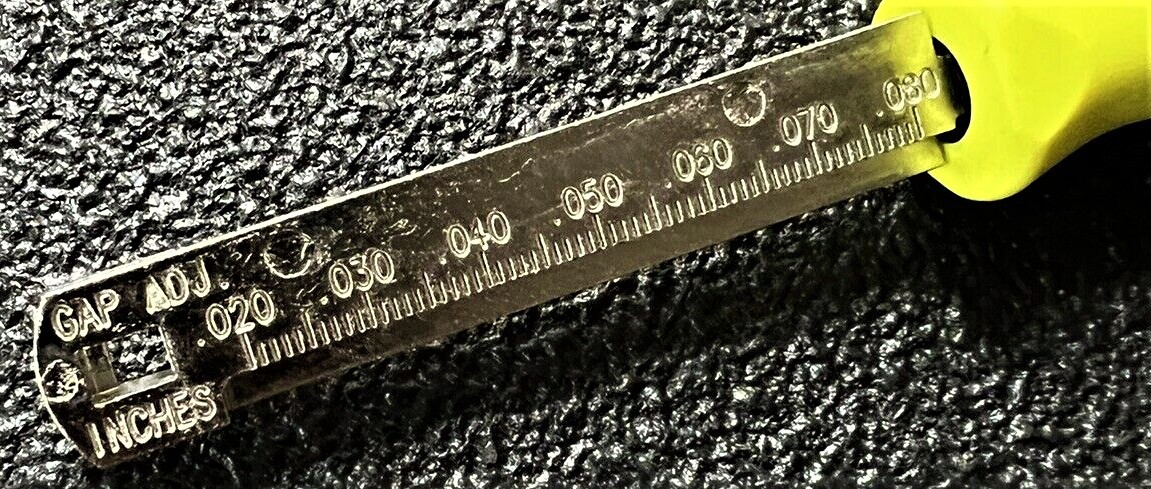 NEW SNAP ON Pocket SPARK PLUG GAP GAUGE RAMP GAUGE *HI VIZ YELLOW HANDLE* FBP2HV