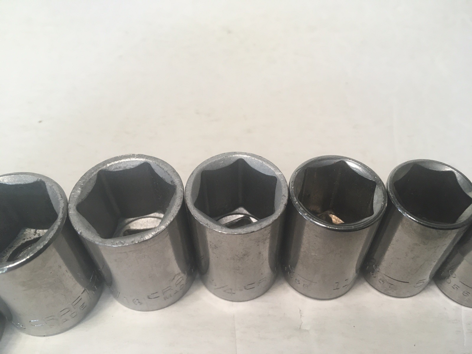 Craftsman 9 Pc Socket Set 6 Pt 1/2″ Drive G 7/16″=15/16″ 440XX USA Made