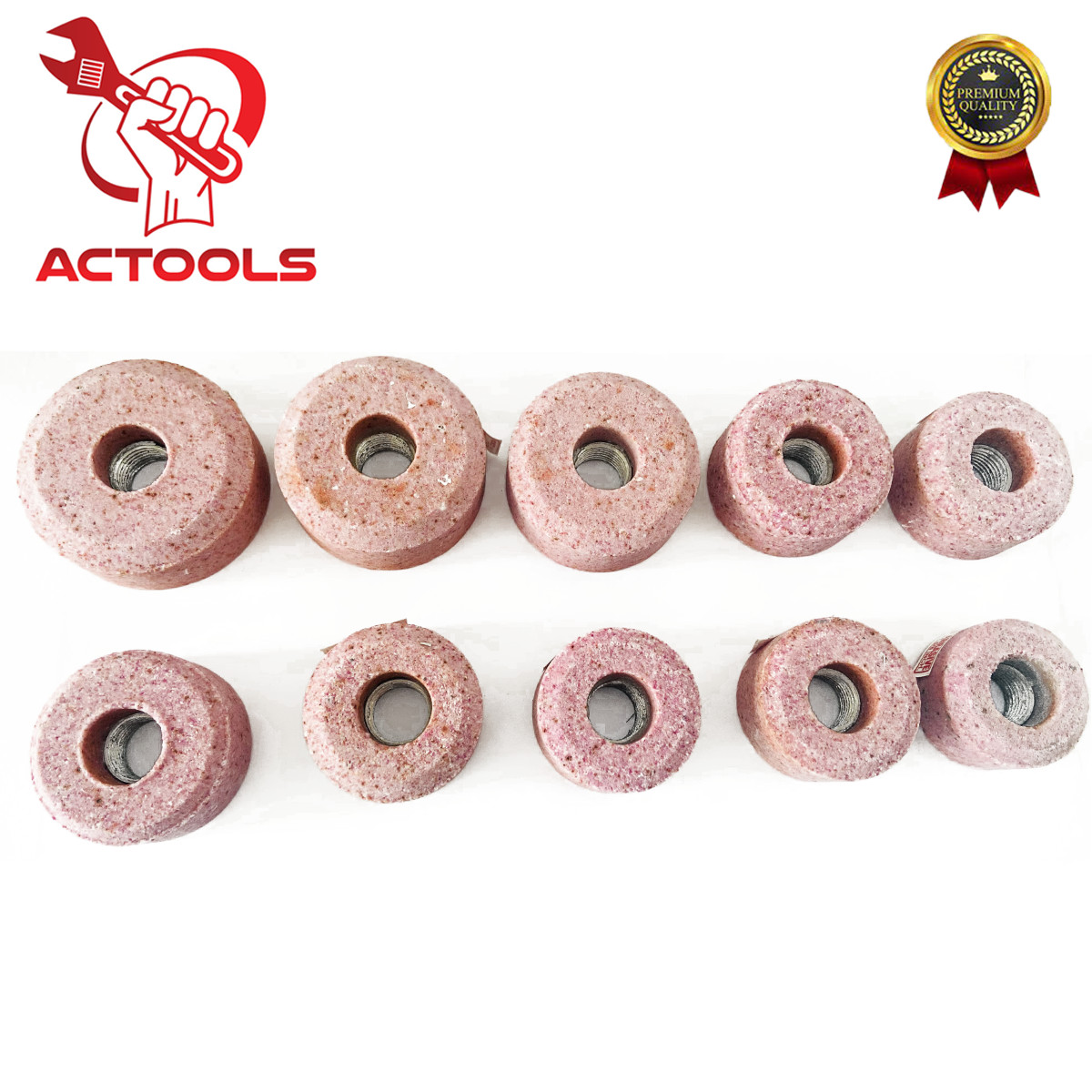 Valve Seat Grinding Stones Set 10 Pcs for Sioux Holder 11/16″ Thread 80 Grit USA