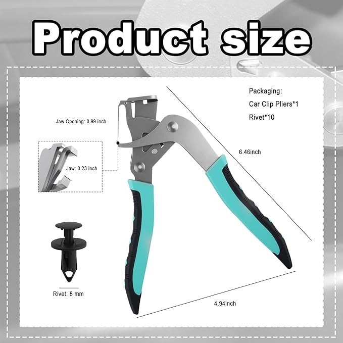 Heavy-Duty Car Clip Plier Trim Tool Fastener Removal Lever Disassembly Snap Tool