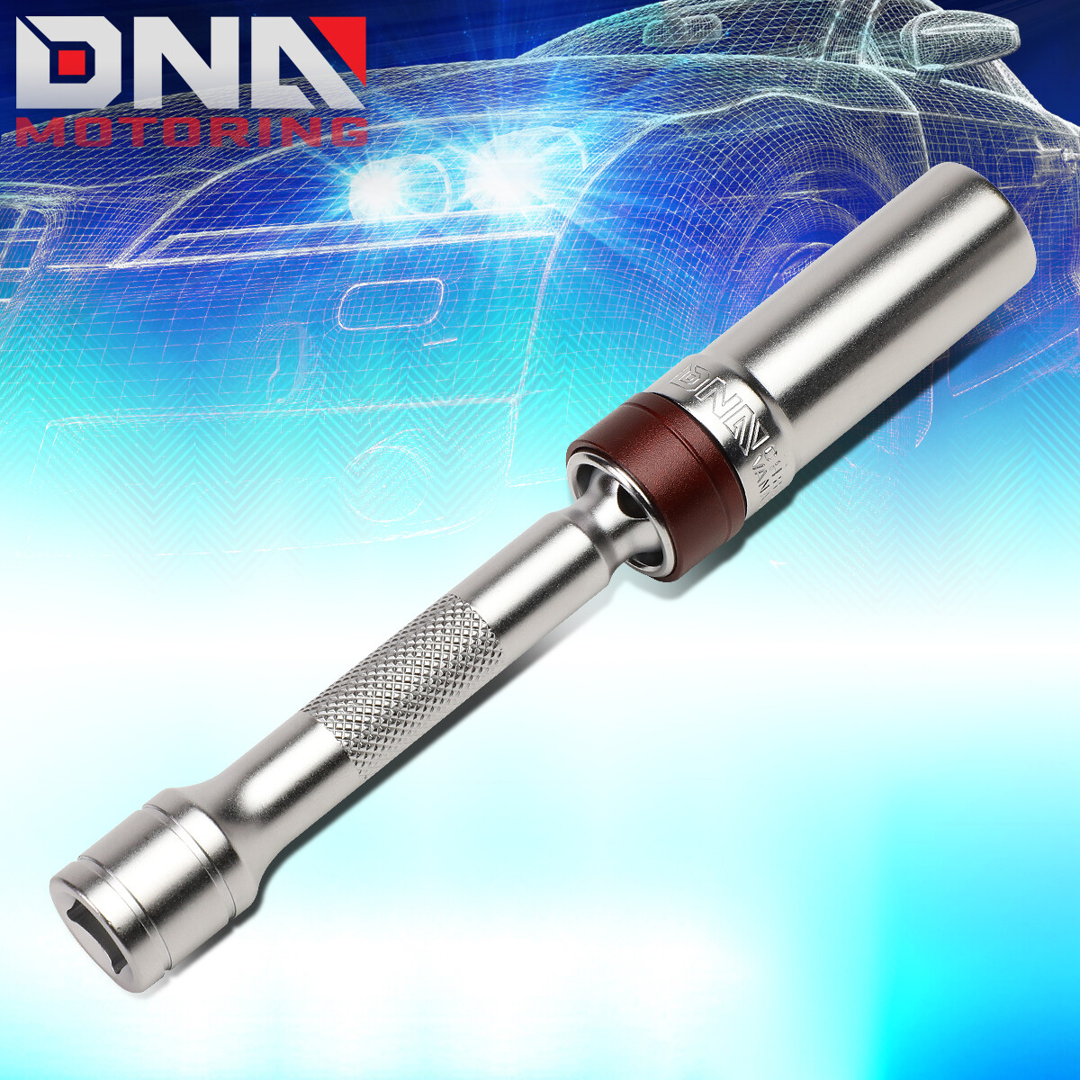 16MM SOCKET 3/8″ DRIVE RATCHET CHROME VANADIUM MAGNETIC SPARK PLUG 20� SWIVEL