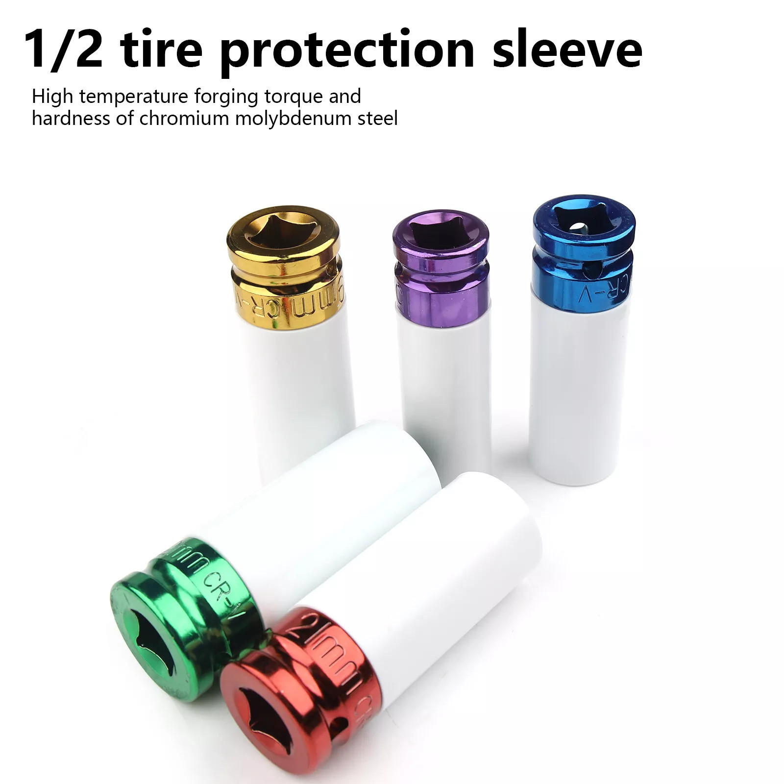 1/2″ Drive Lug Nut Impact Socket Set Thin Wall Deep Wheel Protector Tool 5-Piece