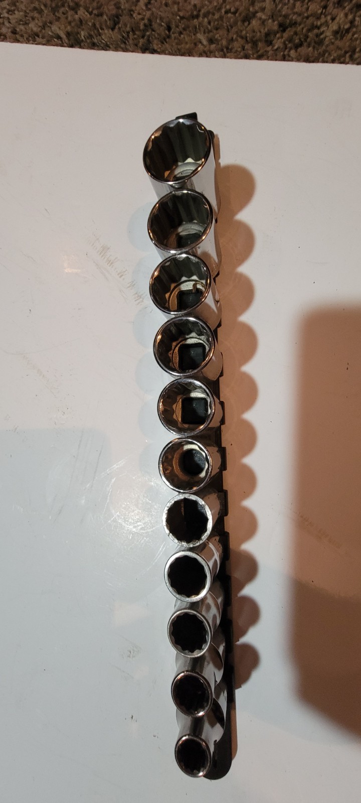 Craftsman 11 Piece 1/2″ Drive Standard SAE 12 Point Socket Set 3/8-1 USA
