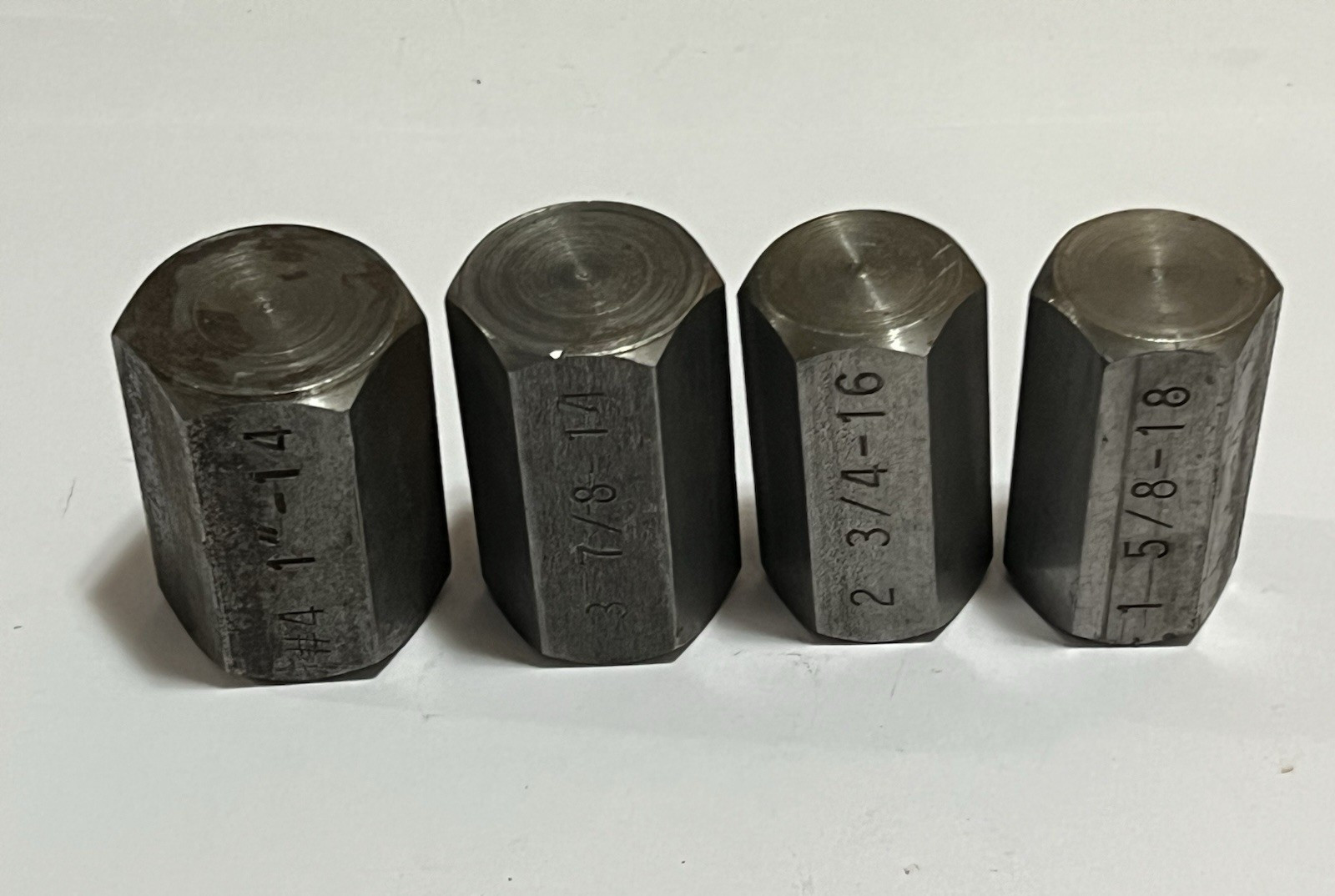 Vintage Wheel Knock-Off Puller Set 4 pc 5/8-18 3/4-16 7/8-14 1″-14 NICE