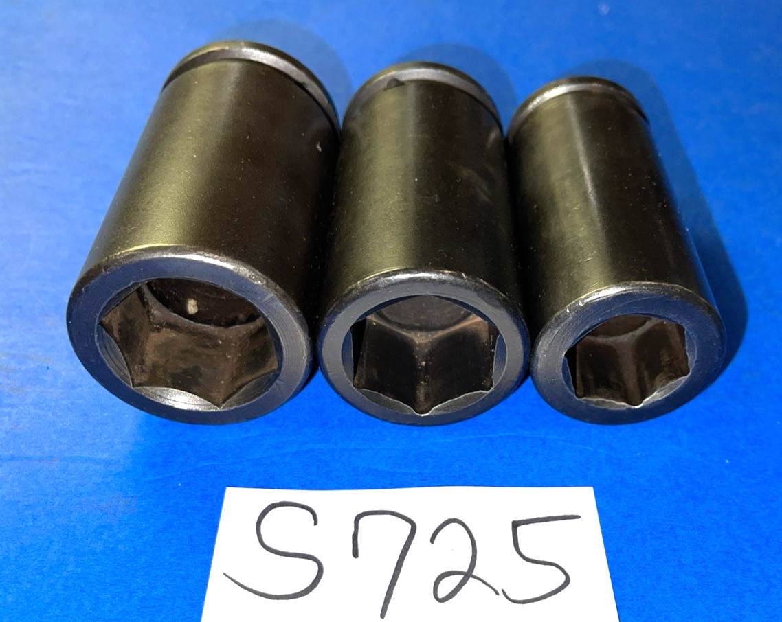 CORNWELL TOOLS 3 PIECE 3/4 DRIVE SAE. DEEP IMPACT SOCKETS 15/16, 1-1/8, 1-3/16