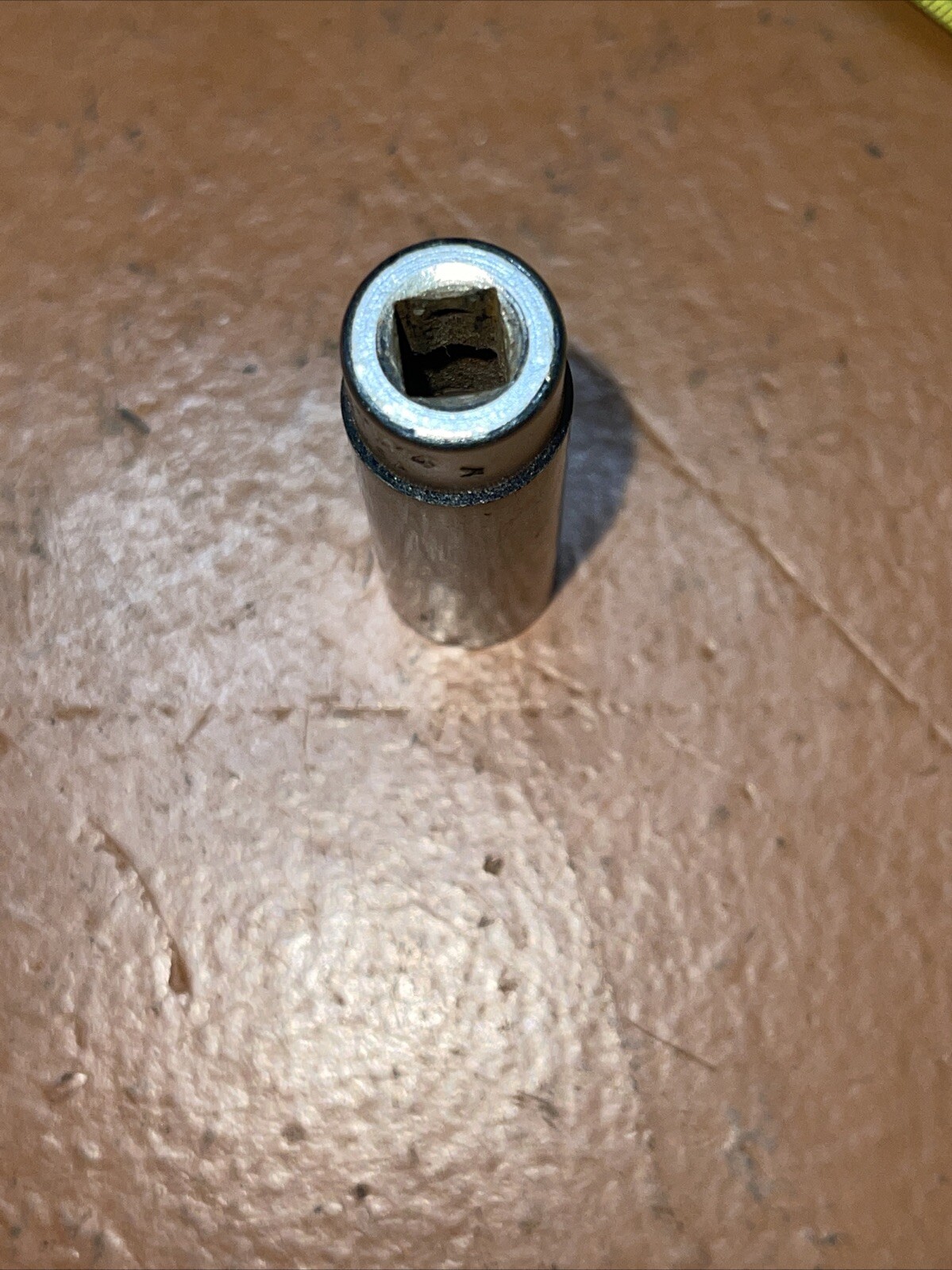 Snap on USA STM14 7/16 In SAE 1/4″ Drive 6 Point Deep Socket Vintage
