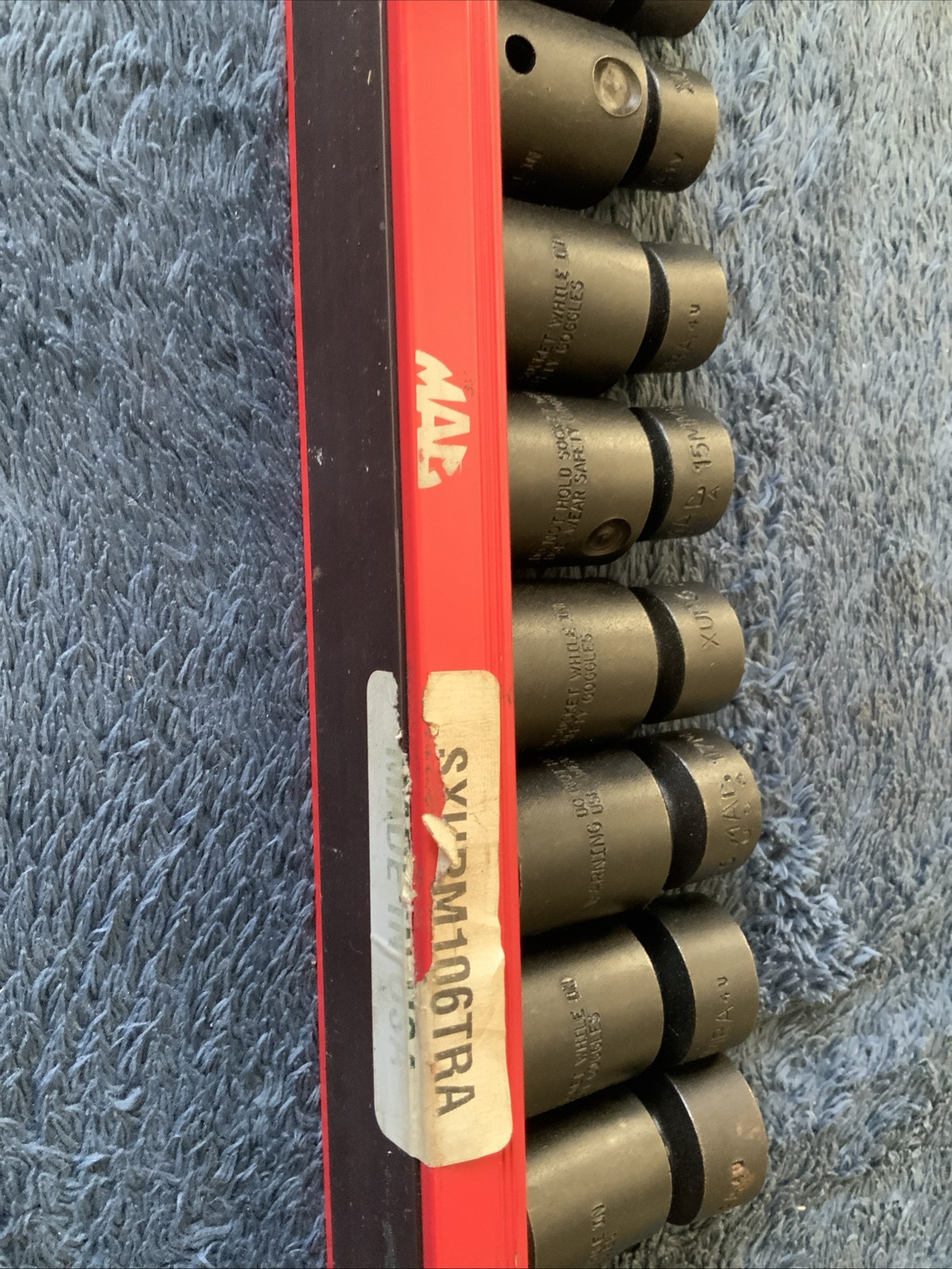 Mac Tools 3/8” Drive Impact Swivel Socket Set, 10-19mm….6pt…..Mac Tray As Well..