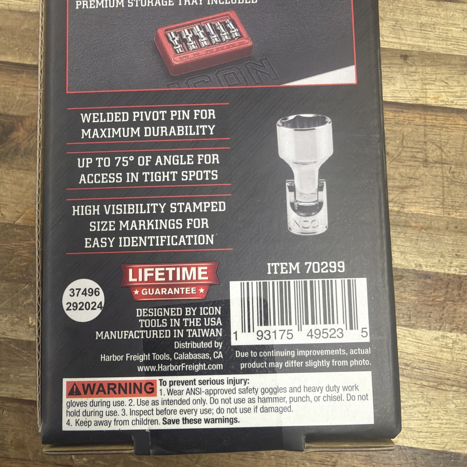 ICON S1US6 PROFESSIONAL UNIVERSAL SOCKET SET SAE 1/4″ DRIVE