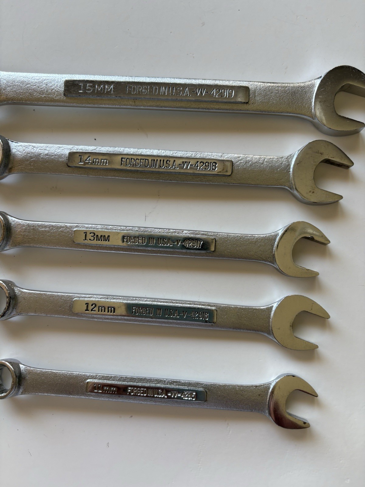 Craftsman Metric Combination Wrenches USA 12pt, 11mm 12mm 13mm 14mm 15mm vv