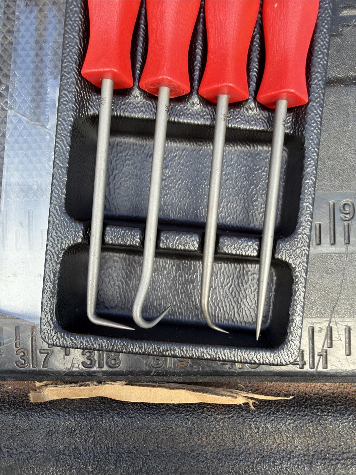 Mac Tools Rare Red Hard Handle Mini Auto Pick Set Ps4SA NEW OLD STOCK Comfort Gp