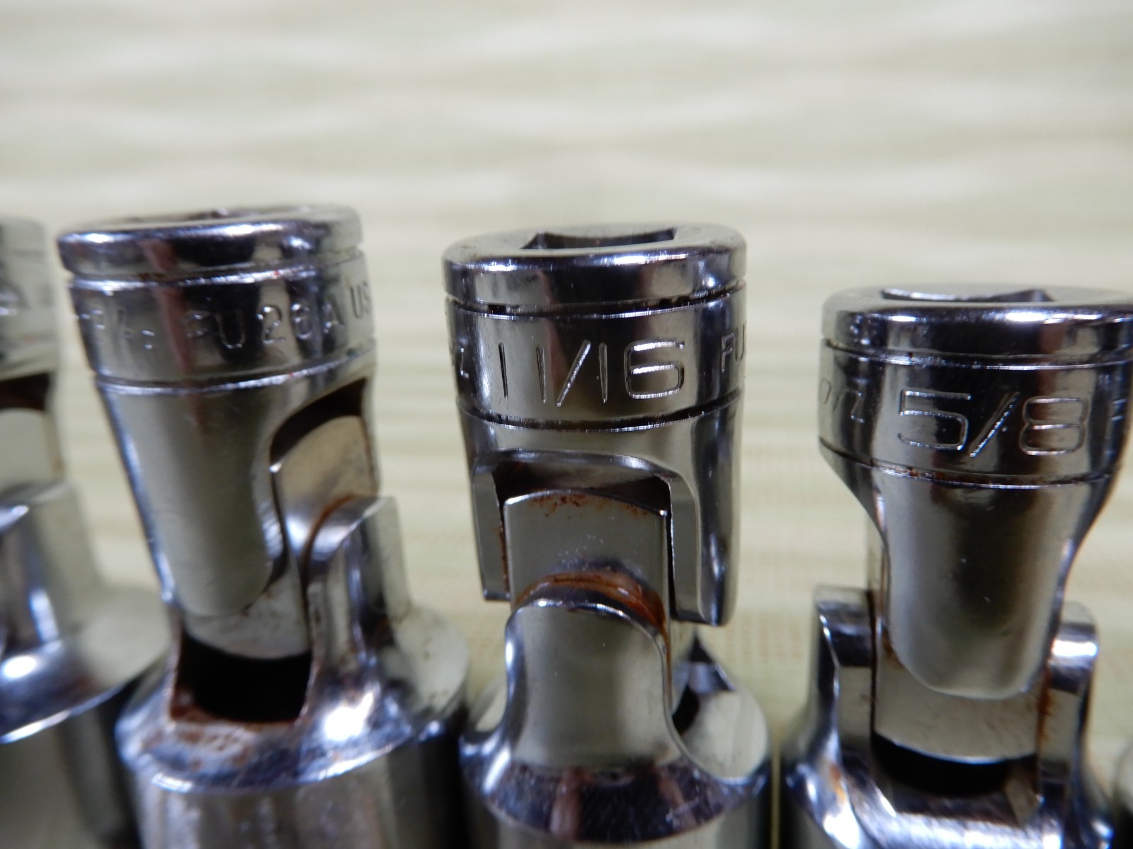 Snap-On Swivel End Socket Set 3/8 Drive 10 Pieces Great Condition VX