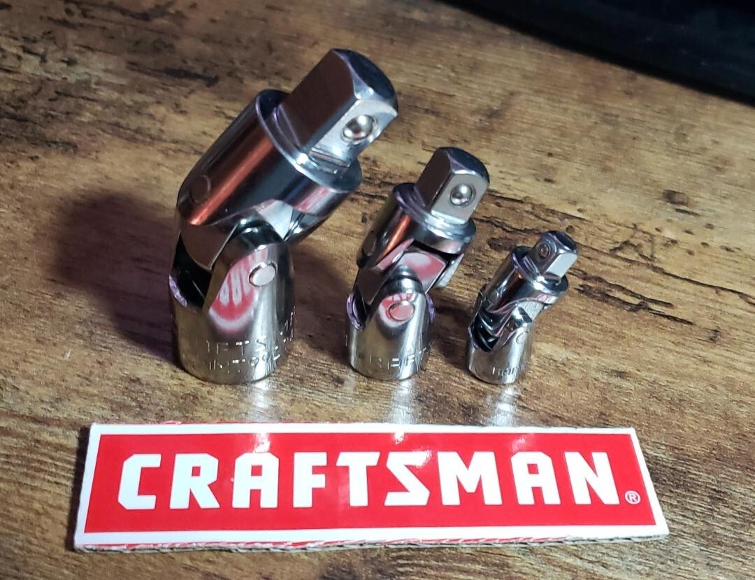 CRAFTSMAN 3 pc ratchet wrench universal joint flex socket set