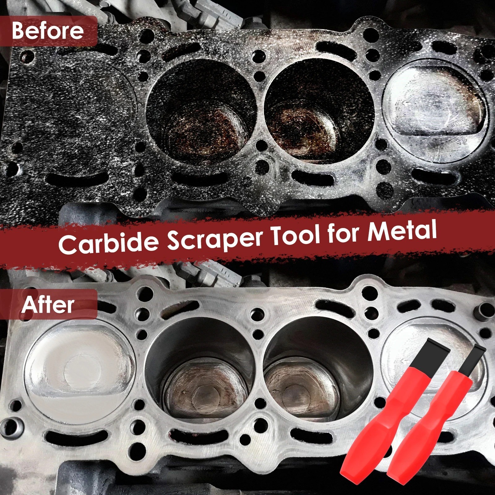 LISLE TOOLS CARBIDE GASKET SCRAPER SET – 5/8” and 1-1/4” wide – automotive tools