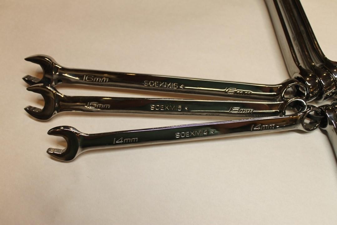 Snap-On SOEXM710 10 pc Metric Flank Drive Plus Combination Wrench Set 10-19mm ^