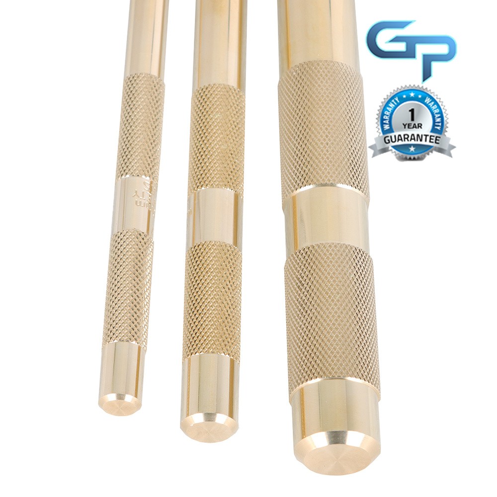 61360 3 Piece Brass Drift Punch Set Tools 3/8″ 1/2″ 3/4″