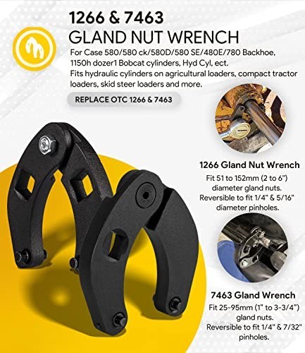3 Pack Hydraulic Seal Installer Tools, Adjustable Gland Nut & Universal Wrench S