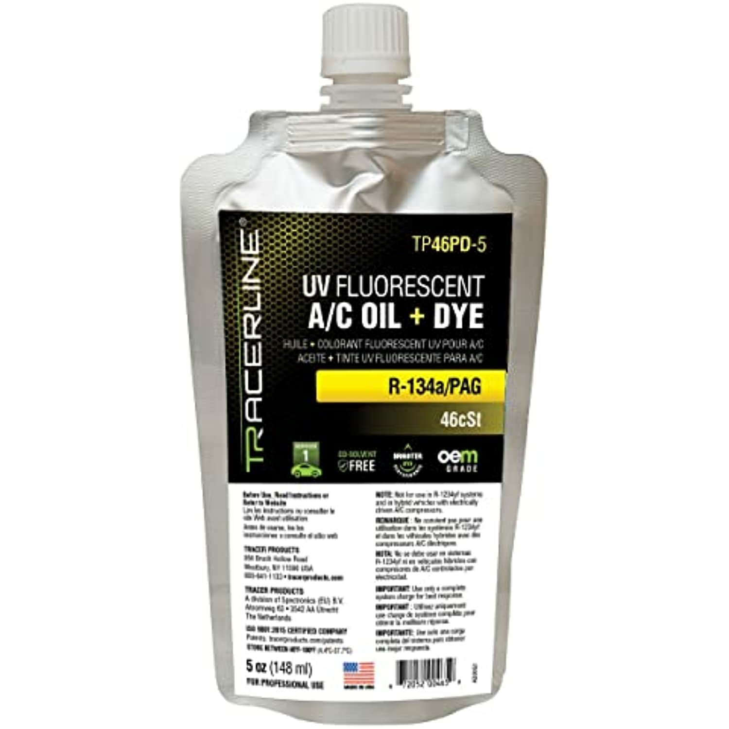 Tracer Products TRATP46PD-5 1X5 oz A&C PAG 46 Casters Lube Flourescent Dye