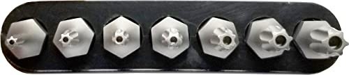 Torx Security Bit Set 7 Piece T7 T8 T9 T10 T15 T20 T25 S2 Hardened Steel 1/4