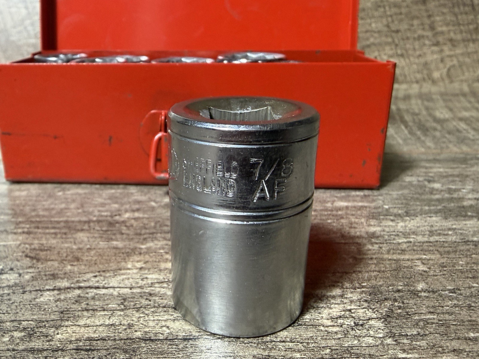 Vintage Gordon Socket Set 7/16 to 7/8 AF 10 Piece Set 1/2″ Drive 12 Point Hex